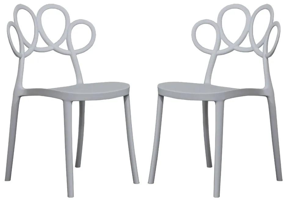 Kit 02 Cadeiras Decorativas para Cozinha Laço Branco - Gran Belo