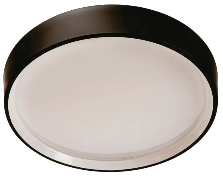 Plafon Rubi Ø44X14Cm Led 20,5W Bivolt | Usina 19060/44 (MR-T - Marrom Texturizado, 4000k)
