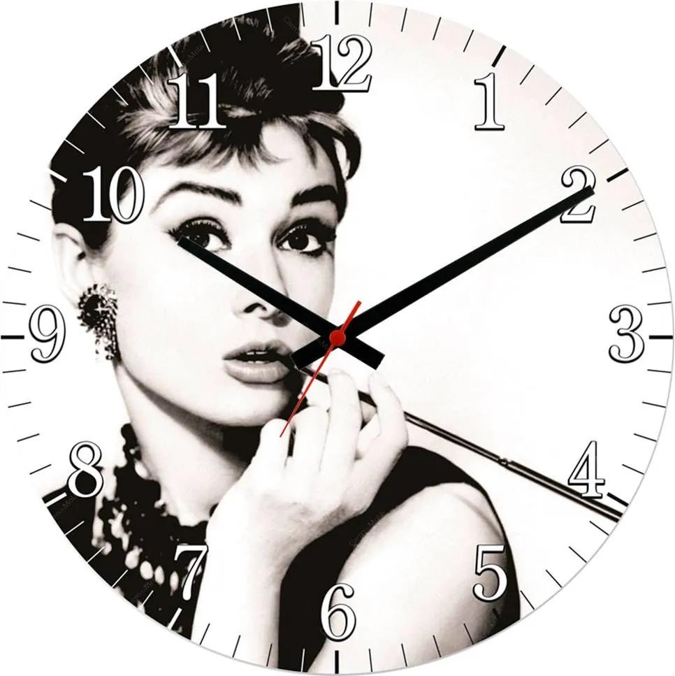 Relógio de Parede Audrey Repburn em MDF - 28 cm