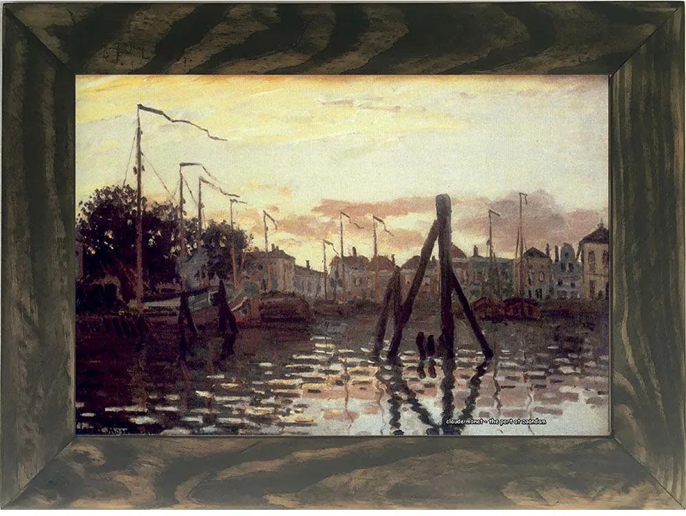 Quadro Decorativo A4 The Port at Zaandam - Claude Monet Cosi Dimora