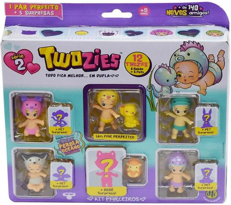 Twozies Kit com 12 itens - Sophie e Slothie - Série 2