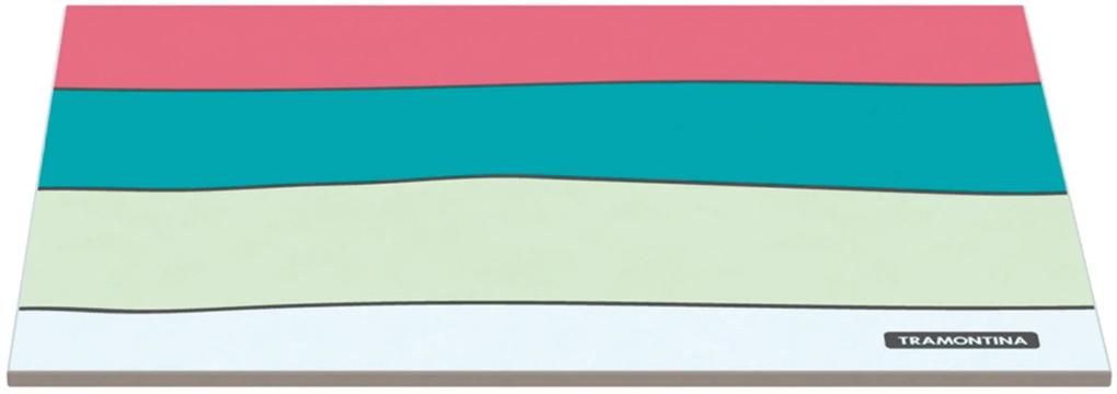 Tábua Retangular Tramontina em Vidro Branco com Estampa Colorida 20x35 cm -  Tramontina