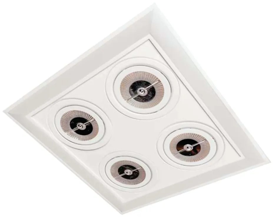 Embutido Premium Pro 42X42X05Cm 04Xpar20 Led 36,8W Bivolt | Usina 1925... (PT - Preto Texturizado, 3000k)
