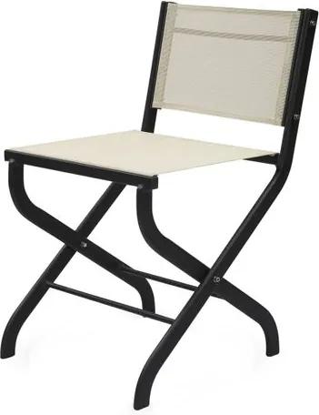 Cadeira Dobravel Belmont Assento Tela Branca com Base Aluminio - 44536 Sun House