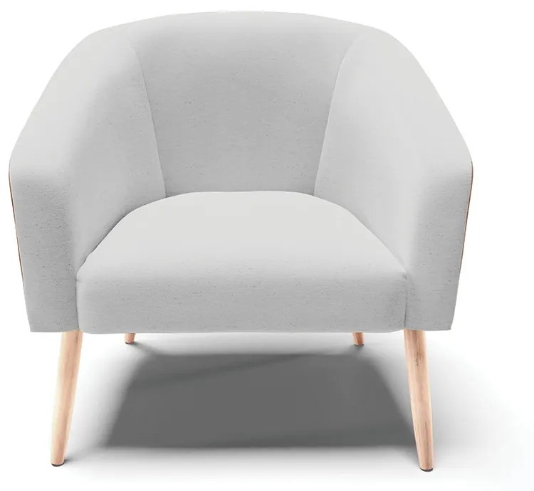 Poltrona Decorativa Pé Palito Natural kit 2 Stella Nozes/Linho Cinza D03 - D'Rossi