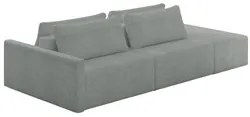 Sofá Ilha Modular com Puff para Sala Living 232cm Georgia K04 Bouclê C