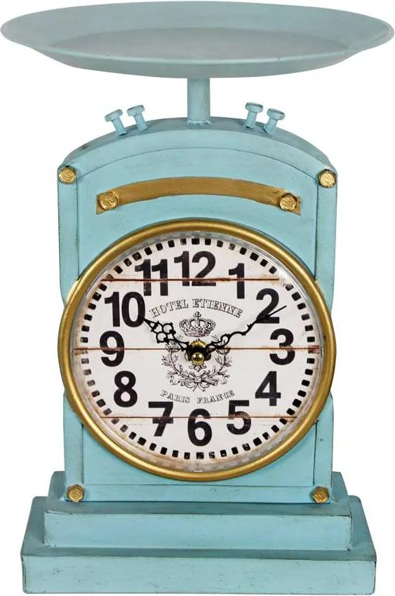 Relógio Balança Vintage Azul Oldway em Metal - 31x22x9cm
