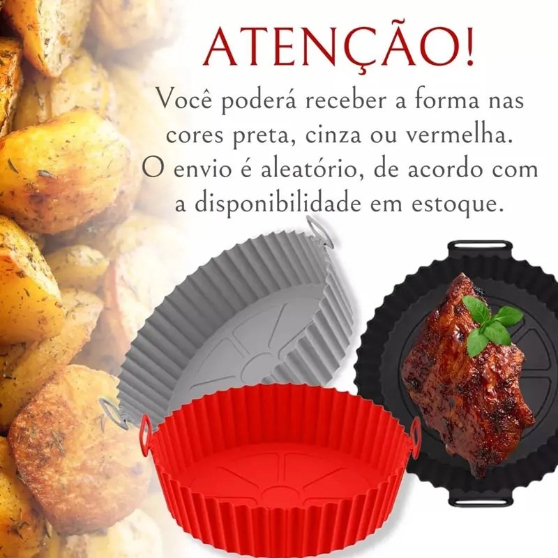 Forma Para Air Fryer De Silicone Antiaderente