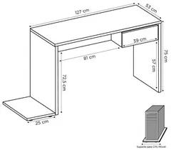 Mesa para Computador Notebook Desk Game DRX 8000 M09 Preto/Verde - Mpo
