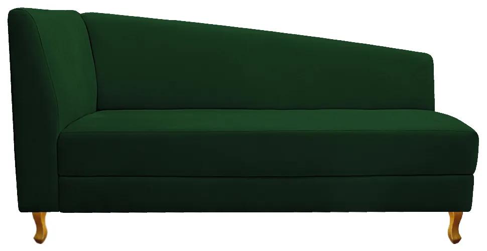 Recamier Valéria 140cm Lado Direito Suede Verde - ADJ Decor