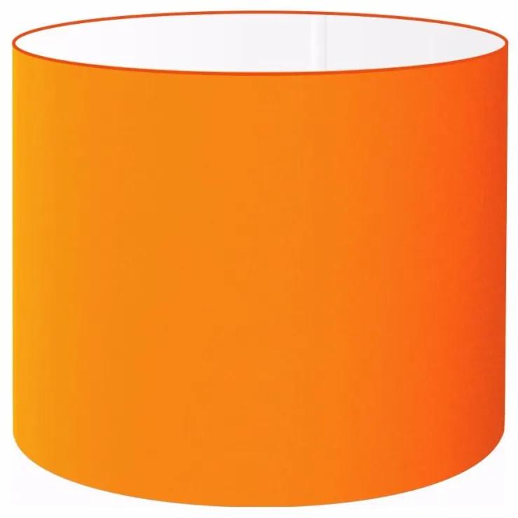 Cúpula em tecido cilíndrica abajur luminária cp-4146 40x30cm laranja