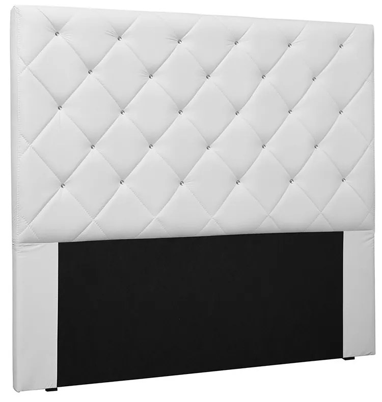 Cabeceira Tania Para Cama Box Solteiro 90 cm Corino Branco  - D'Rossi