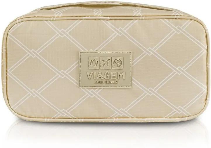Bolsa Porta Lingerie Detalhado - Bege - Jacki Design