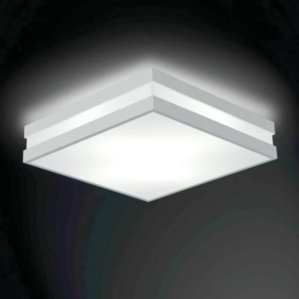 Plafon De Sobrepor Modular Quadrado 25X25Cm 02Xe27 Metal E Acrílico |... (ND-B - Nude Brilho)