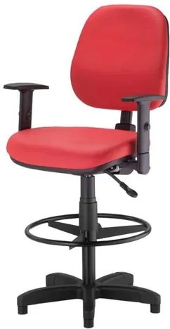Cadeira Corporate Executiva cor Vermelho com Base Caixa - 43948 Sun House