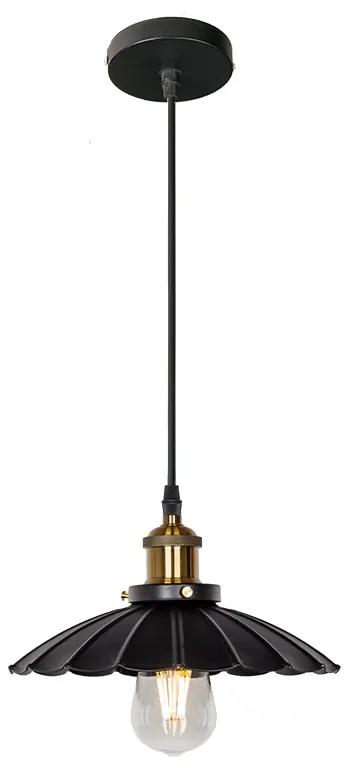 Lustre pendente luminária lâmpada de pingente estilo vintage - black