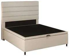 Cabeceira com Base Cama Box Baú Casal 138x188cm Hit ID5 Corano Bege/Li