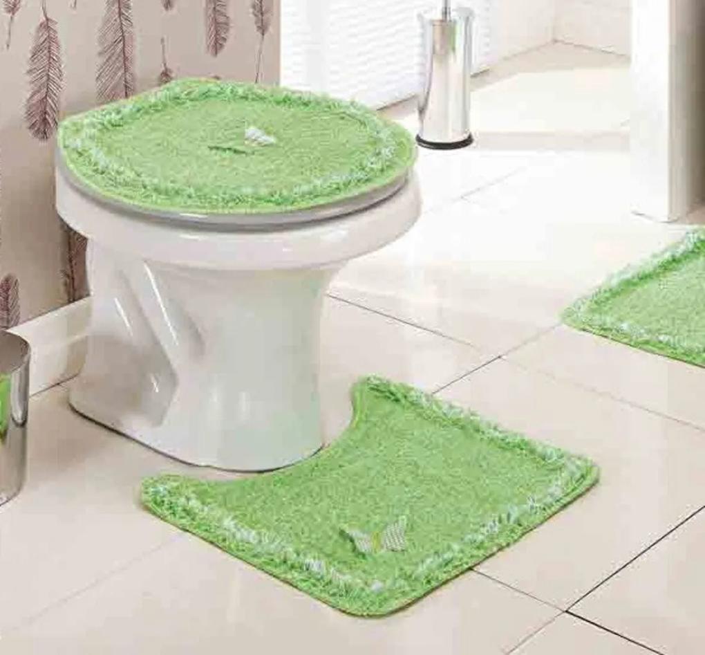 Jogo de Banheiro  Delicato Verde com 3 peças - Enxovais Ibitinga