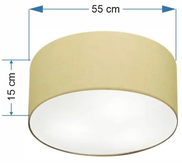 Plafon Cilíndrico Vivare Md-3057 Cúpula em Tecido 55x15cm - Bivolt