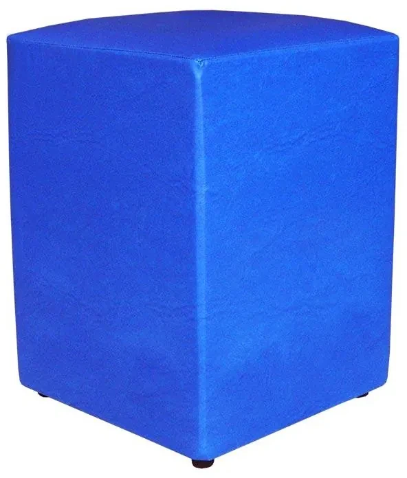 Puff Retangular para Sala e Quarto Palito Mel Suede Azul Royal