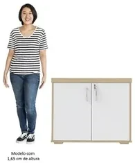 Conjunto Escritório Home Office 3 Peças Mesa em U Corp A06 Carvalho/Br
