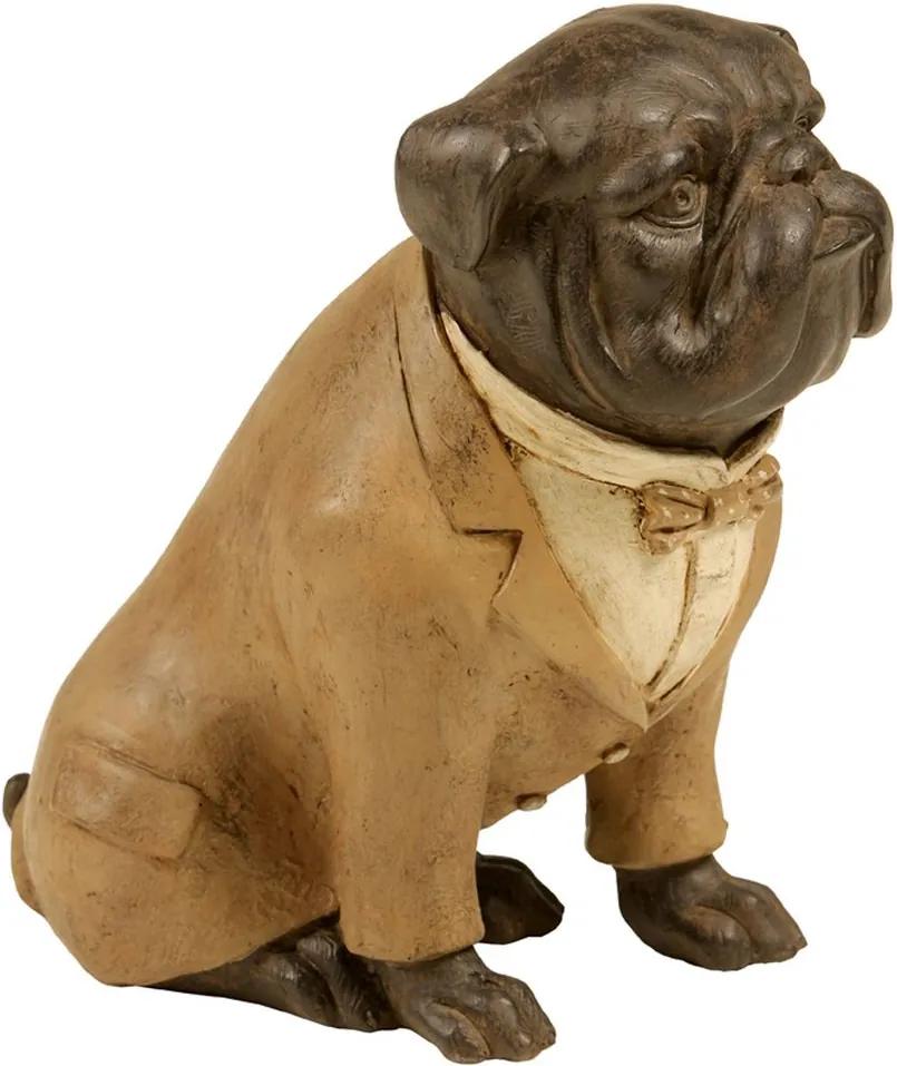 Escultura Decorativa de Resina Cachorro Jacket