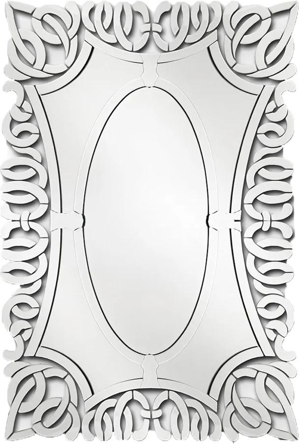 Espelho Veneziano Com Detalhes Vasados Napoli - 120X85cm