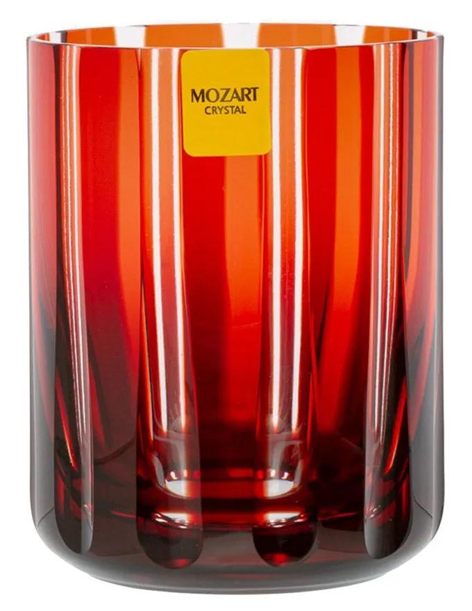 Copo de Cristal para Whisky - Lapidação Artesanal - Vermelho  Vermelho - 18