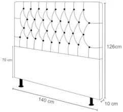 Cabeceira Cama Box Casal 140cm Diamante Veludo Marrom Z51 - Mpozenato