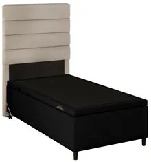 Cabeceira com Base Cama Box Baú Solteiro 88x188cm Hit ID5 Linho Cru/Su