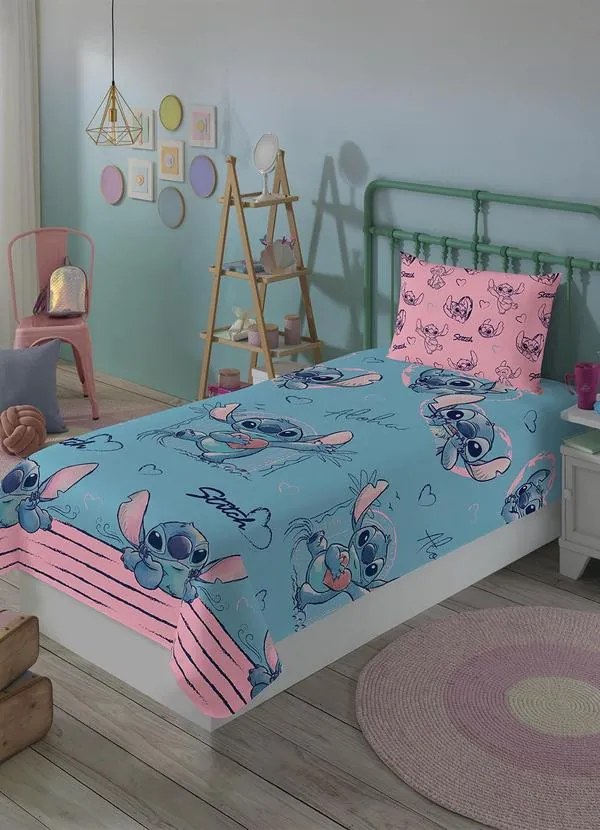 Jogo de Cama Stitch Solteiro 2 Peças