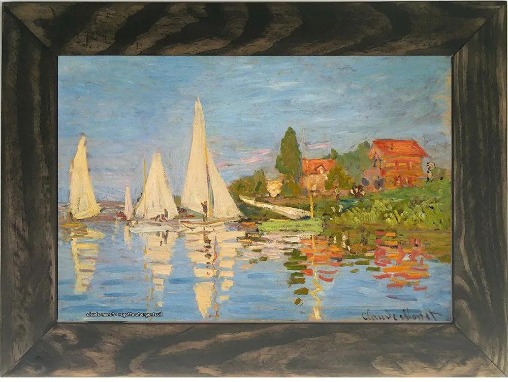 Quadro Decorativo A4 Regatta at Argenteuil - Claude Monet Cosi Dimora