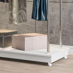 Kit 2 Módulos Closet Arara Expositor com Rodízios Aço Cromado D08 Bran