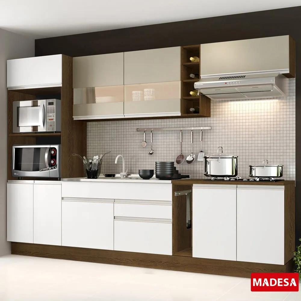 Cozinha Compacta Safira G2015 Rustic/Branco - Madesa