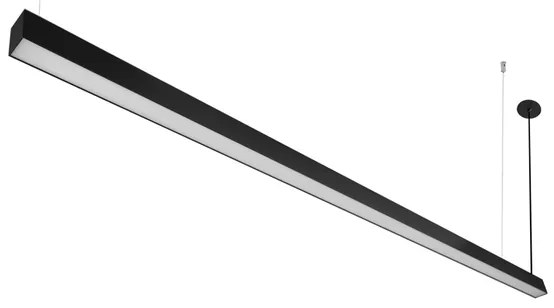 Pendente Led Aluminio Acrilico Preto 53,4w 4000k Fit40