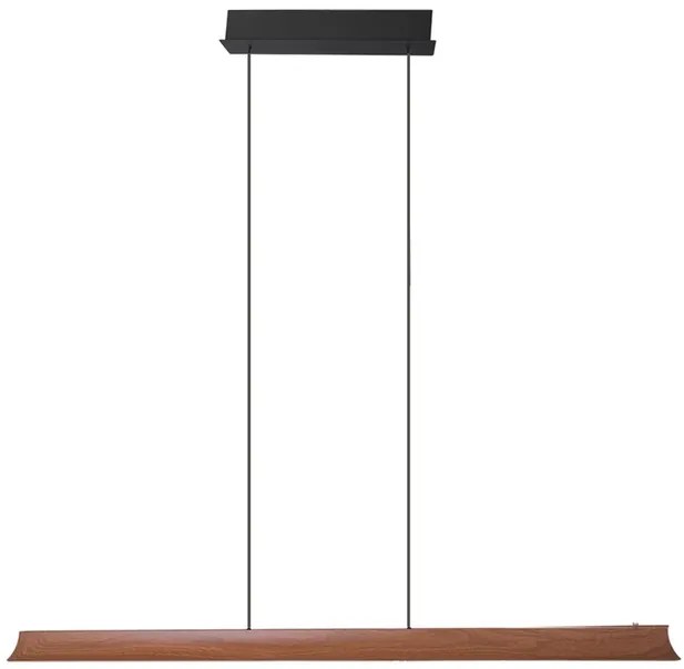 Pendente Led Dimerizavel Preto Madeira 38w 3000k Native