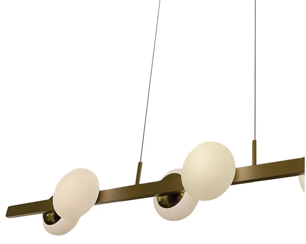 Pendente Aivi 14X10X100Cm Led 30W - Usina 19750/6 Led (CB-V - Cobre Escovado Verniz, 3000k, 110v)