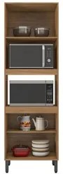 Paneleiro Duplo Forno 4 Portas Firenze D02 Amendola/Branco - Mpozenato