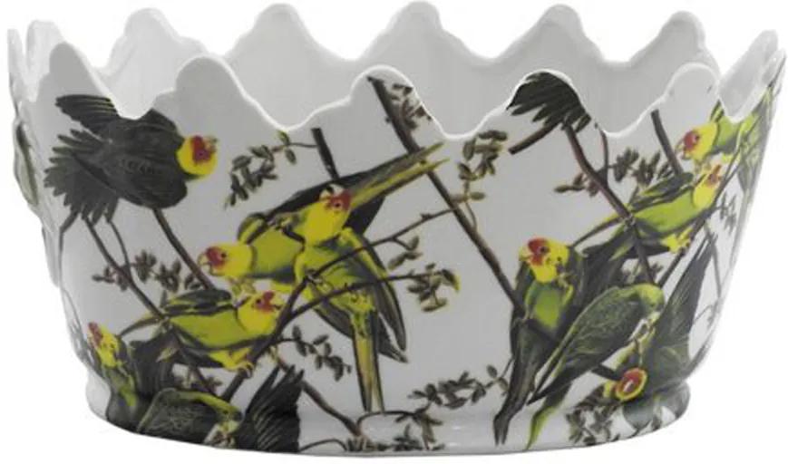 Cachepot em Cerâmica Papagaio 15 cm x 31 cm x 23 cm