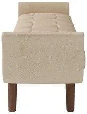 Cabeceira Cama Box Queen 160cm Pisa e Recamier Neville P02 Bouclé Bege