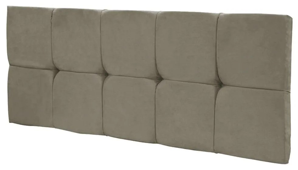 Cabeceira Painel Nina para Cama Box Solteiro 100 cm Suede Marrom Rato D'Rossi