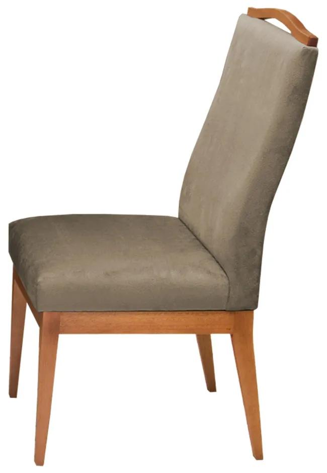 Conjunto 8 Cadeiras Decorativa Lara Veludo Cappuccino