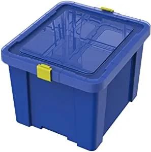 Caixa Organizadora Tramontina Basic com Tampa em Plástico Azul 30 L Tramontina 92551030