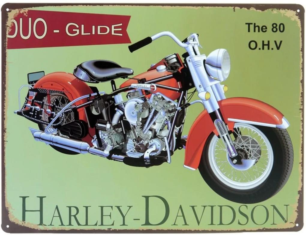 Placa Decorativa De Metal Harley Verde Kasa Ideia
