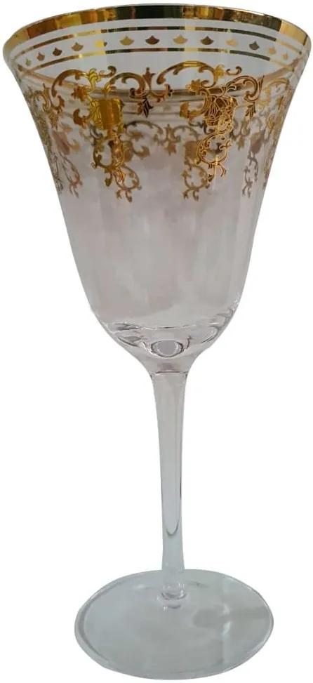Conjunto com 6 Taças para Vinho em Cristal Lapidado