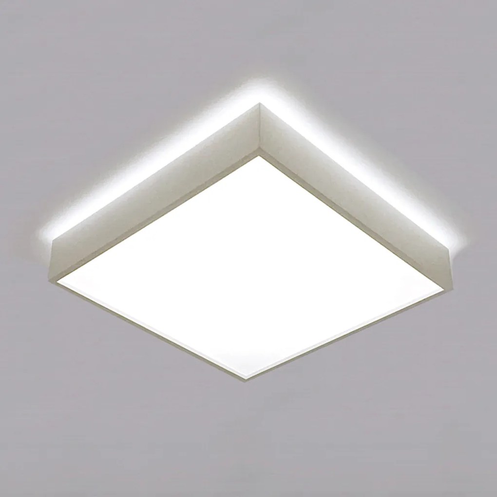 Plafon Mold Quadrado 43,5X43,5X9,2Cm Led 56W Bivolt - Usina 19710/48 (BT - Branco Texturizado, 4000k)