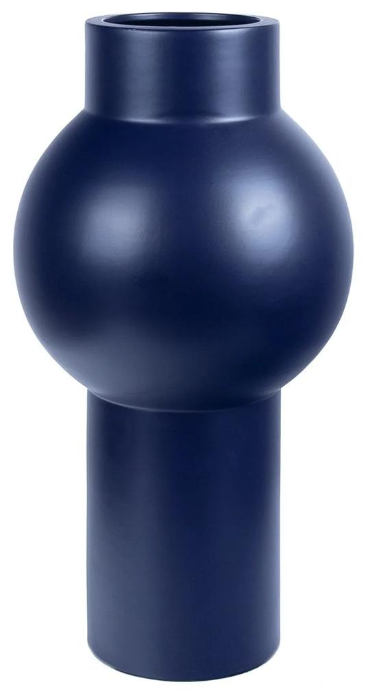 Vaso de Cerâmica Marita - Azul Escuro  Azul Escuro Fosco