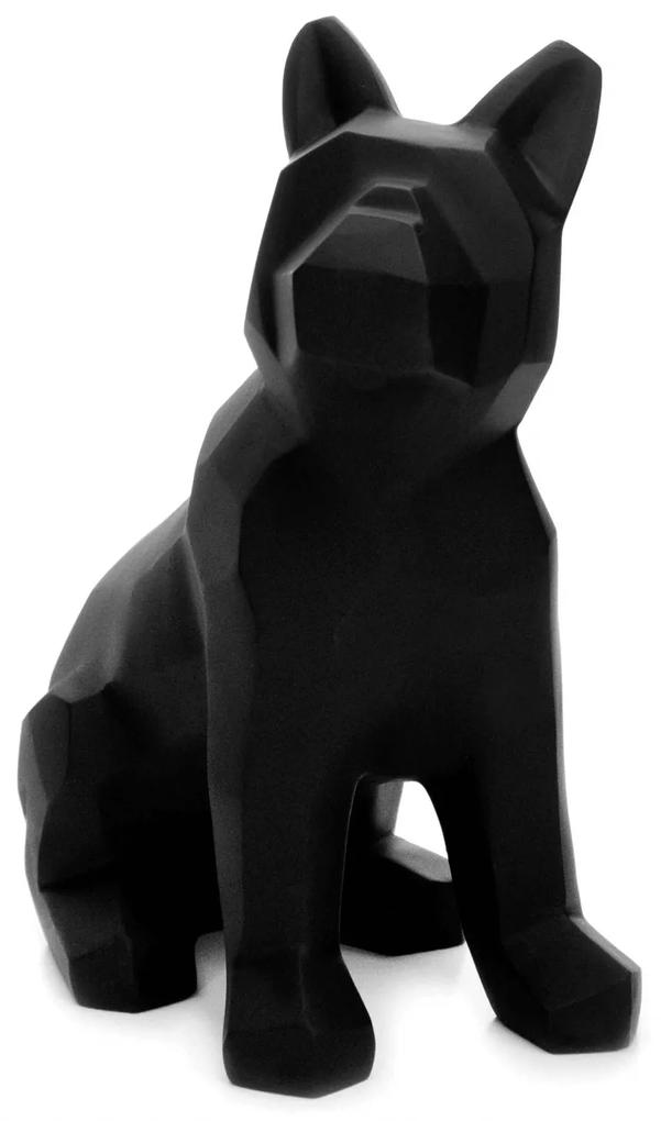 Escultura Decorativa Cachorro em Resina preto 26x20cm -  D'Rossi