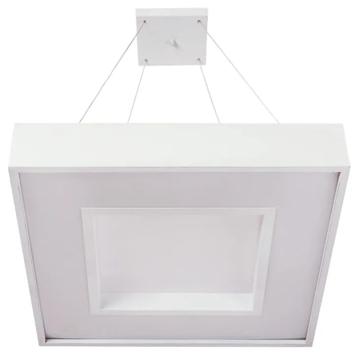 Pendente Meg 36X36Cm Led 24,4W Bivolt / Base Fechada | Usina 19031/36 (AV-M - Avelã Metálico, 3000k)