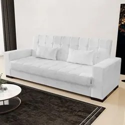 Sofá Cama para Sala de Estar Lisboa Couríssimo Branco - Ibiza